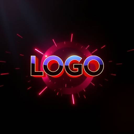 Animated logo reveal with dynamic motion graphics elements.